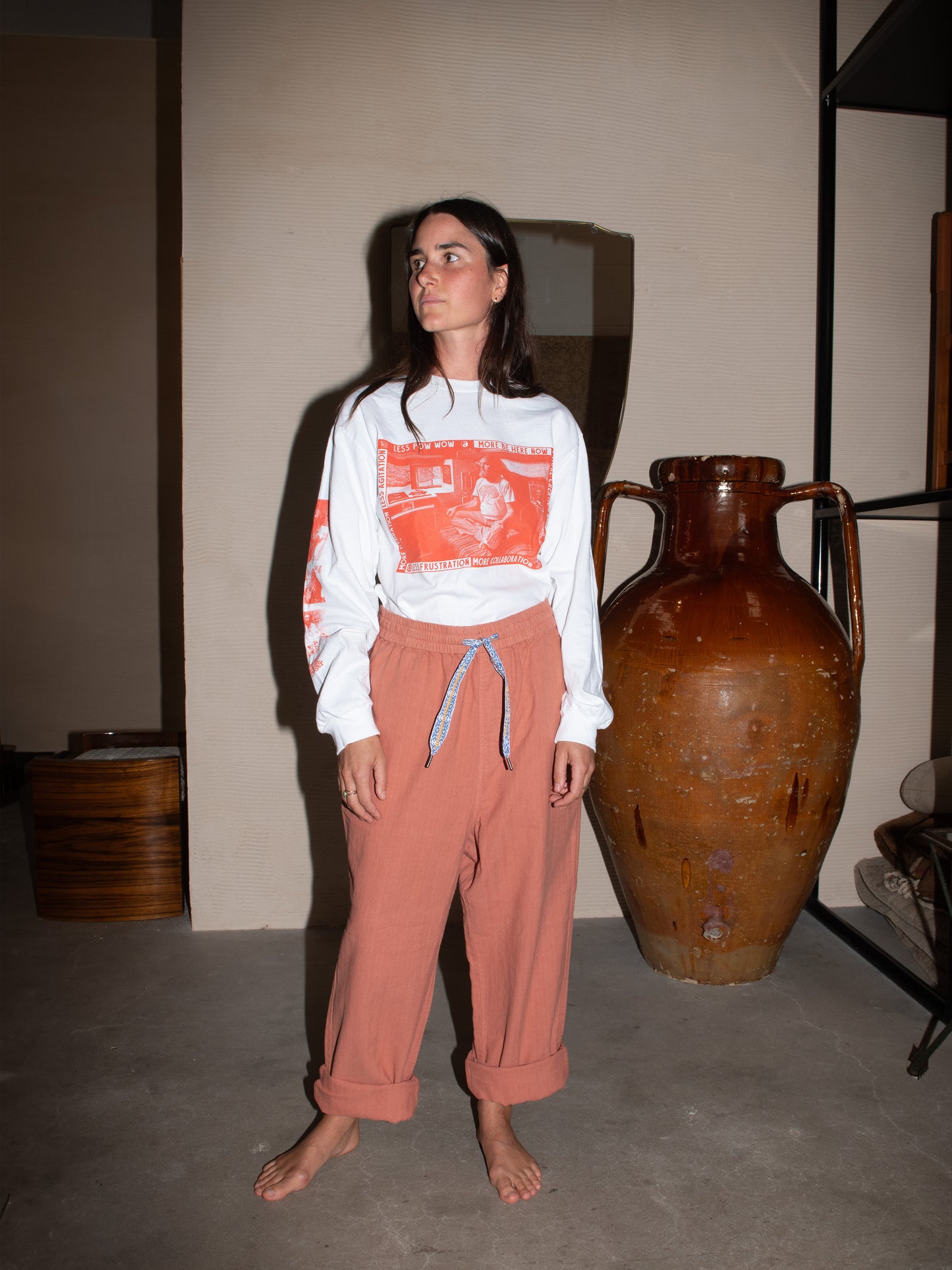 Ram Dass Long Sleeve Tomato Red Tshirt