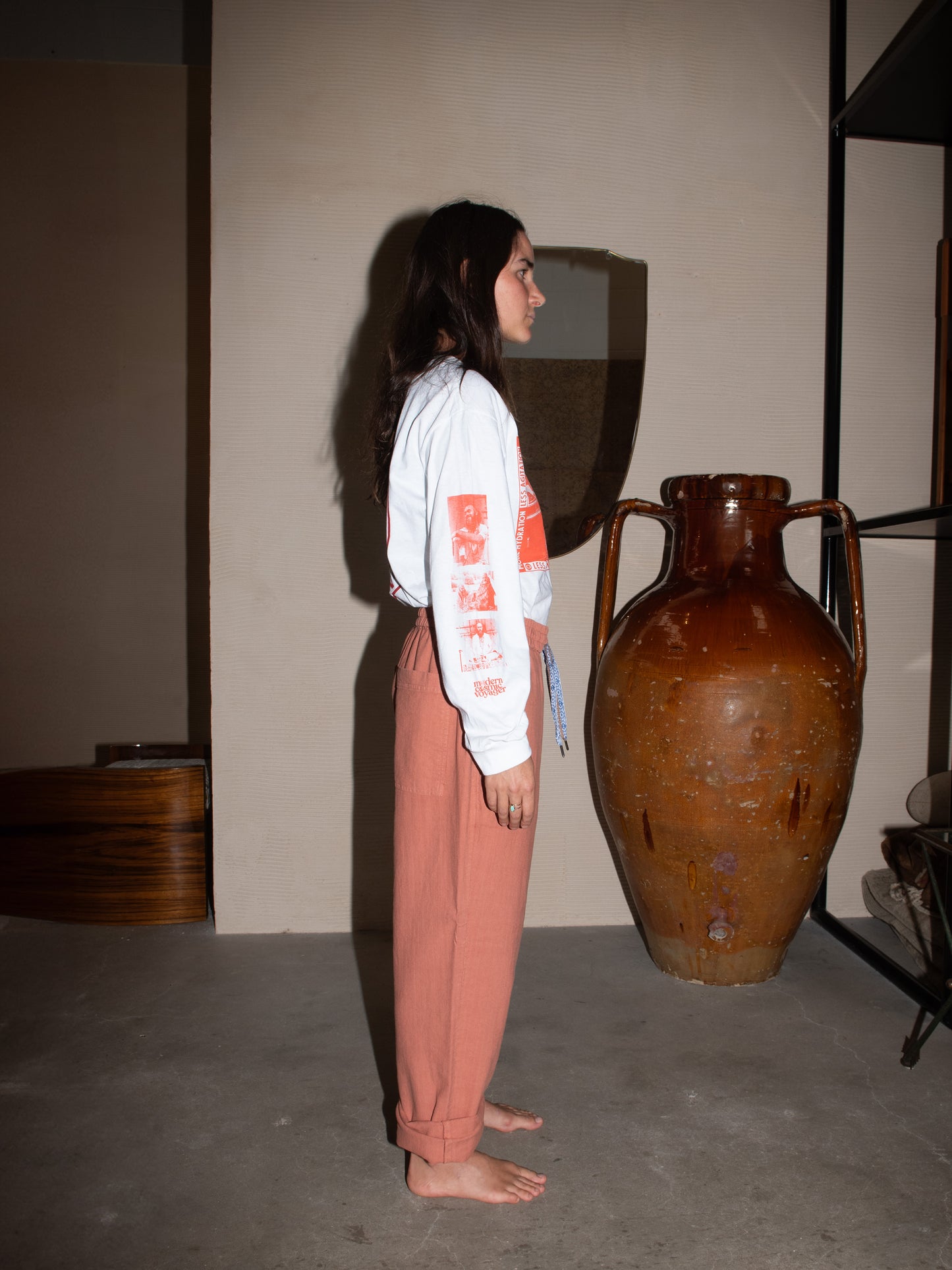 Ram Dass Long Sleeve Tomato Red Tshirt