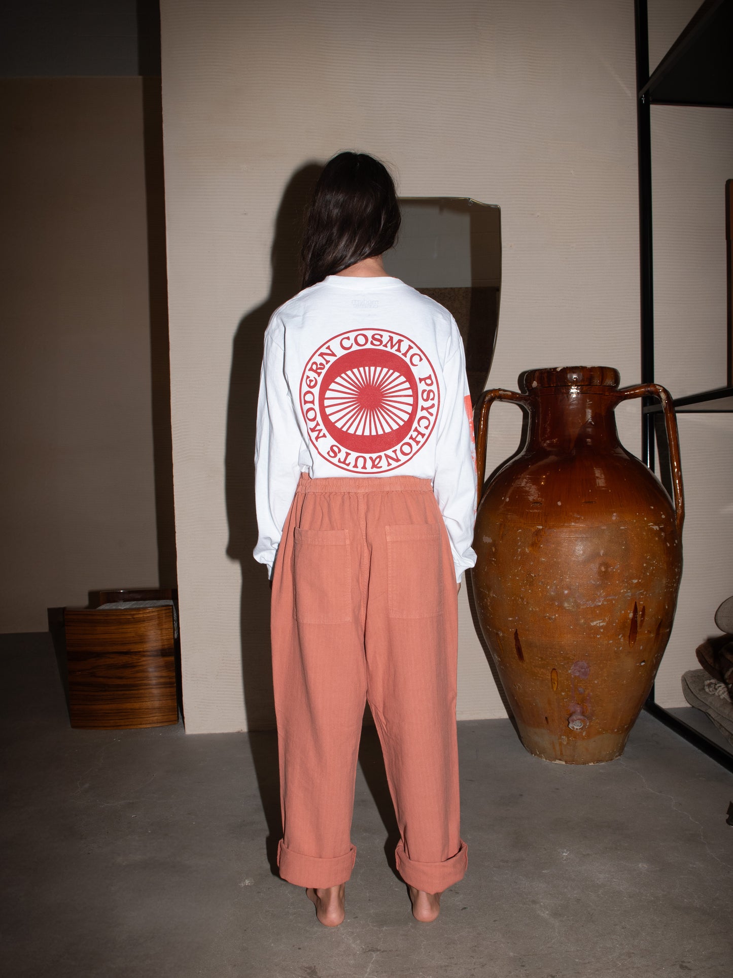 Ram Dass Long Sleeve Tomato Red Tshirt