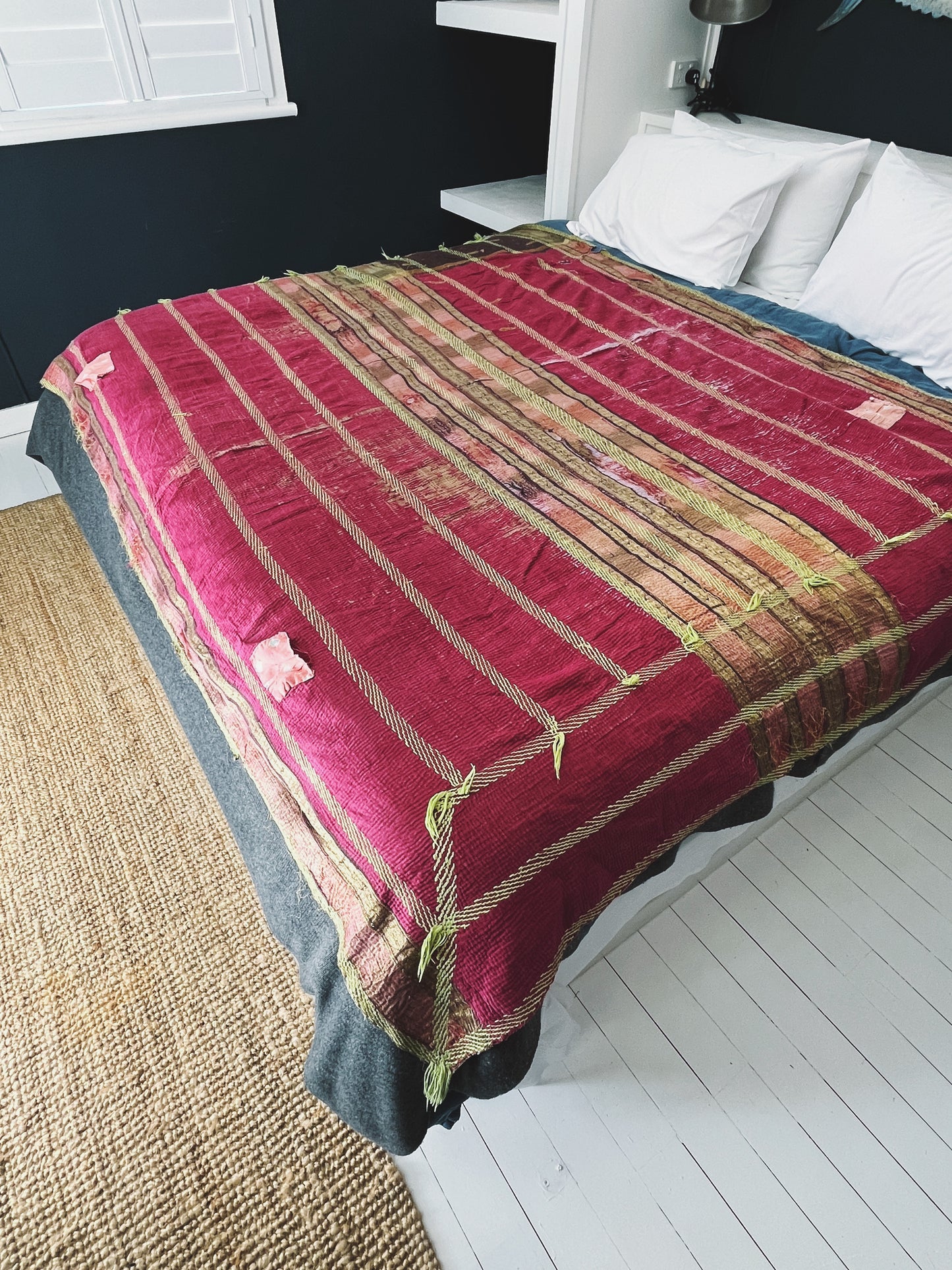 Kantha Quilt - Juicy Plum