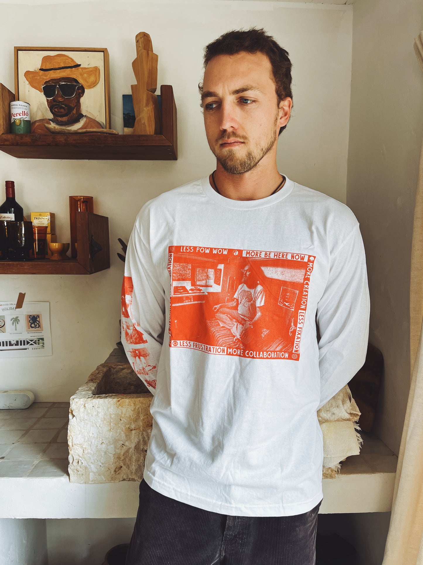 Ram Dass Long Sleeve Tomato Red Tshirt