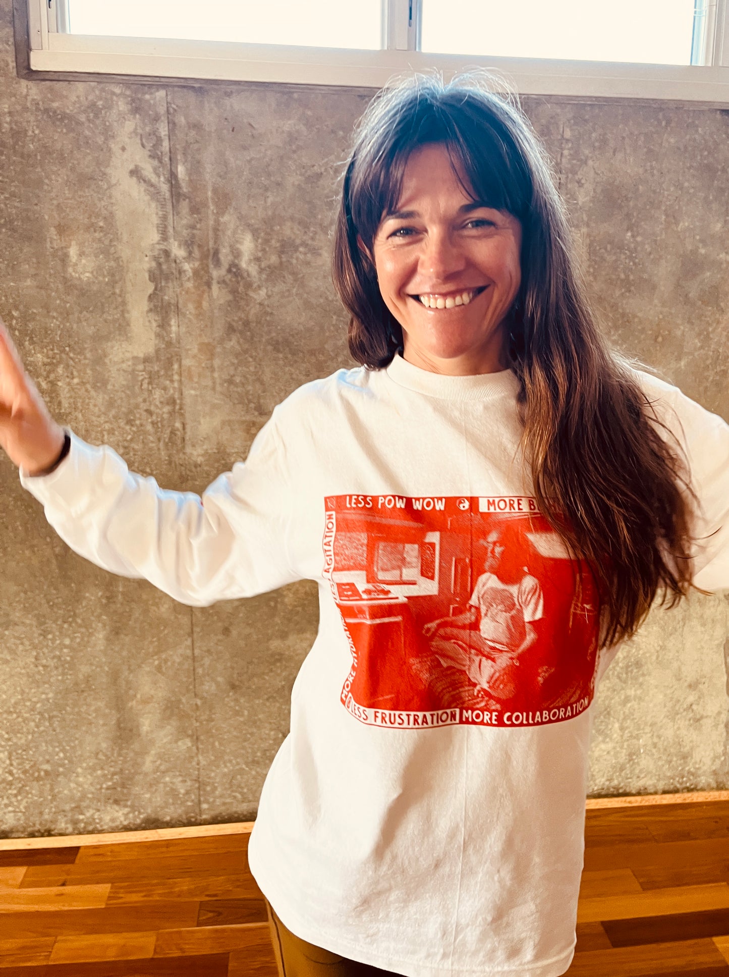 Ram Dass Long Sleeve Tomato Red Tshirt